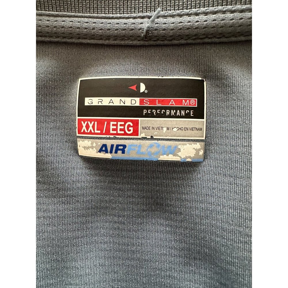 Grand Slam Performance SZ XXL Air Flow Short Sleeve Golf Polo Blue Grey - Picture 8 of 10